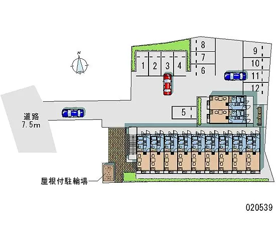 ★手数料０円★高崎市江木町　月極駐車場（LP）